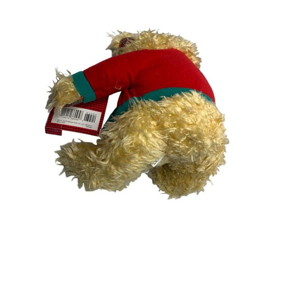 Hallmark Plush Stuffed Animal Toy Bear Teddy Curly sweater 11 in Tall Seated Mer - Picture 3 of 3